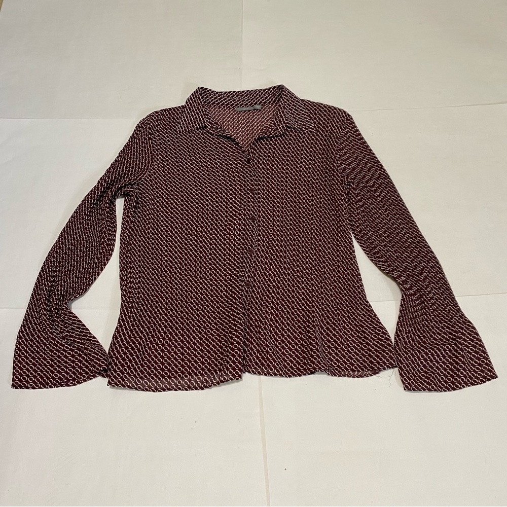 16. ⭐️Apt. 9 Burgundy Floral Button Down Shirt
